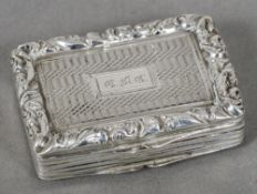 A George IV silver vinaigrette, hallmarked Birmingham 1829,