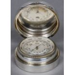 A George V silver cased pocket barometer, hallmarked London 1911, maker's mark of Asprey & Co.