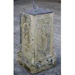 A Victorian slate sundial by Richard Melvyn, third quarter of 19th century With bronzed gnomen,