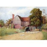 *AR FREDERICK STRATTON (1870-1960) British A Sussex Cottage Watercolour Signed 29 x 21.