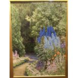 FRANCES DRUMMOND (flourished 1896-1925) British Flowering Garden Watercolour Signed,