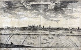 ROBERT WHITEHAND (17th century) English The University and Town of Cambridge or The Prospect of