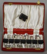 A matched set of six silver sundae spoons, hallmarked London 1823 and 1835,