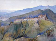 *AR HELEN LAVINIA COCHRANE (1868-1946) British Autumn in the Apennines Watercolour Signed 60 x 44.