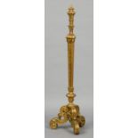 A 19th century carved giltwood torchere CONDITION REPORTS: Some gilt wear/loss,