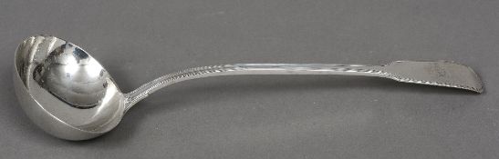 A George IV silver soup ladle, hallmarked London 1822,