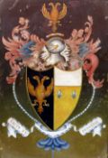 ENGLISH SCHOOL (18th/19thcentury) Armorial Watercolour and bodycolour 34 x 50 cm,