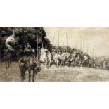 GEORGE GASCOYNE (1862-1933) British Battle Dawn Limited edition etching Signed in pencil and dated