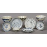 A quantity of Chinese Tek Sing cargo blue and white porcelain Comprising: two dishes,