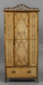 A Victorian bamboo wardrobe Of typical form,