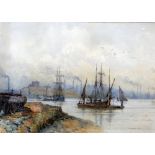 STUART DUNCAN (9th/20th century) British Thames Scene (from label on old