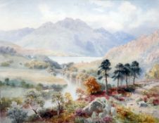 HENRY B. WIMBUSH (1858-1943) British Loch Achray and Ben Venue Watercolour Signed 71.5 x 56.