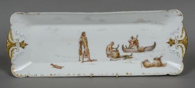 A 19th century Limoges tray Decorated in the Egyptian Revival manner by Charles Field Haviland and