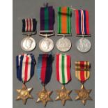 A World War II eight medal Military Medal group awarded to Pte. S.