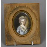 CONTINENTAL SCHOOL (19th century) Portrait miniature of a Young Lady Watercolours,