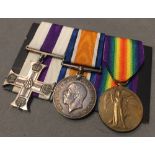 A World War I Military Cross medal group Comprising: the Military Cross,