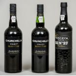 Churchill's Finest Reserve Port Two bottles; together with Fonseca Porto Bin 27, single bottle.