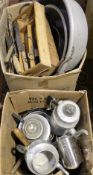 Two boxes of vintage kitchenalia