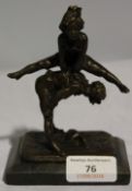 A bronze in the form of children playing leapfrog