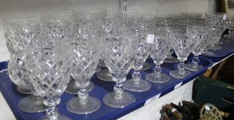 A quantity of Stuart cut crystal glass ware
