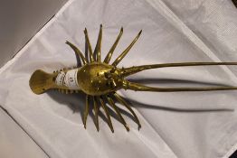 A brass model of a crayfish
