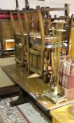 An Old Charm oak trestle table and four chairs