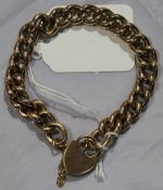 A 9 ct gold curb link bracelet