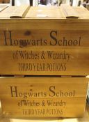 A pair of Hogwarts boxes