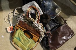 A quantity of various handbags etc