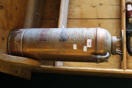 A copper fire extinguisher