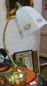 An Edwardian brass desk lamp