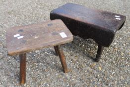 Two rustic stools