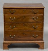 A George III mahogany chest of drawers CONDITION REPORTS: Some scuffing and