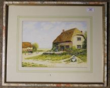 A country cottage watercolour