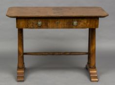 A 19th century Continental Biedermeier style walnut writing table - WITHDRAWN CONDITION