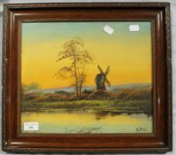 Landscape picture with a windmill