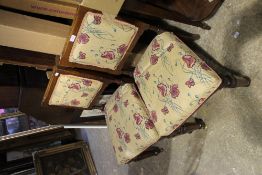 A pair of Victorian oak dining chairs