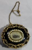 A Victorian mourning brooch