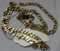 A 9 ct gold curb chain