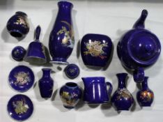 A collection of Japanese blue china