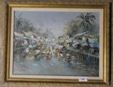 A Malaysian oil on canvas,