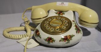 A Royal Albert 'Old Country Rose' telephone