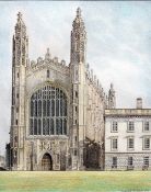 *AR ROGER HARDY (20th century) British, King's Chapel From the Backs,