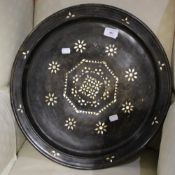 An Eastern mother-of-pearl inlaid charger