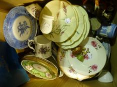 A box of various china