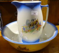 A wash jug and bowl