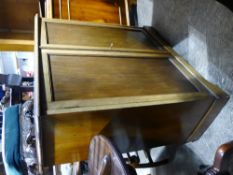 A Victorian walnut two door side cabinet