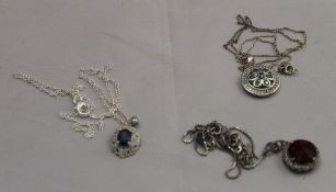 Three boxes of silver jewellery