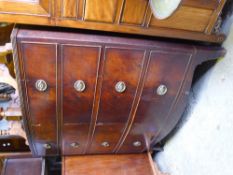 A George III mahogany bow front chest of drawers