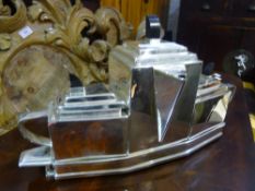 An Art Deco style silver plated tea set